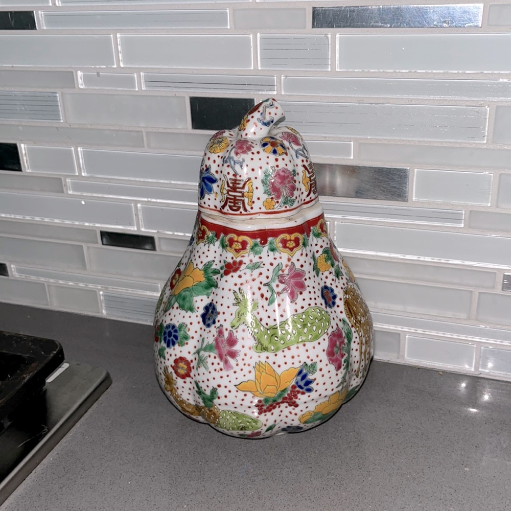Antique Vintage Chinese Asian Whimsical pear